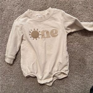 Carter's Cream 'One' Bodysuit